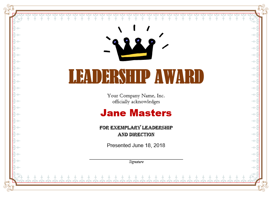 11 Free Leadership Certificate Templates Blue Layouts