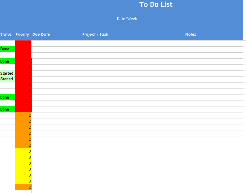 Project To Do Task List 08