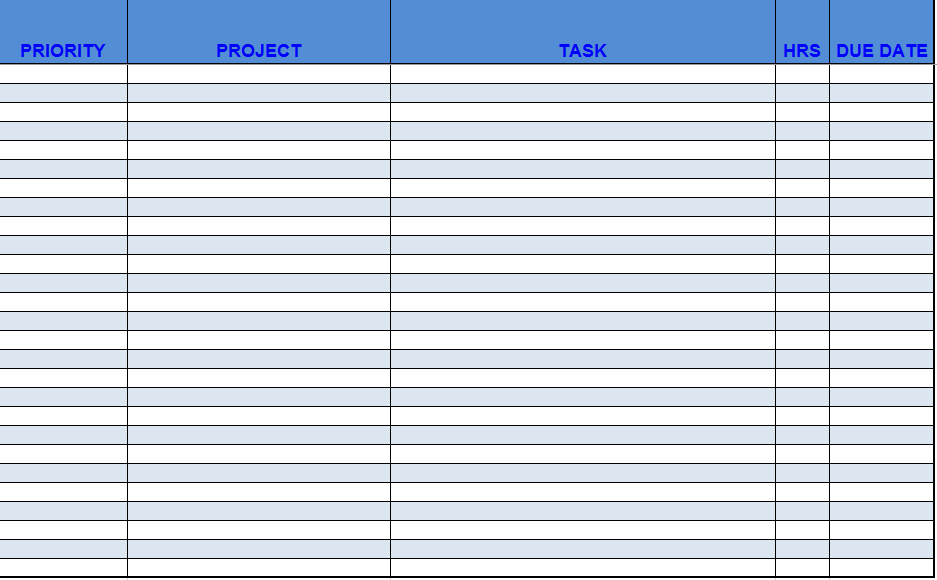 Project To Do Task List 09
