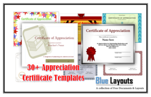Appreciation Certificate Templates