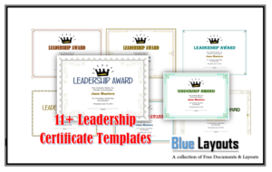 Leadership Certificate Templates