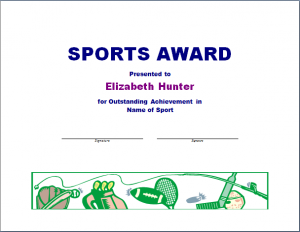 Sports Award Template