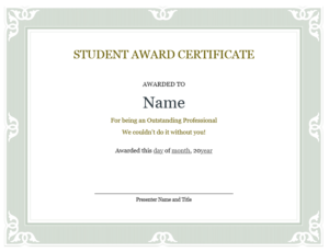Student Award Template 04