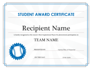 Student Award Template 06