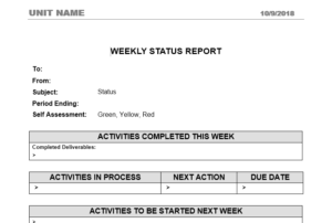 Project status report template 02
