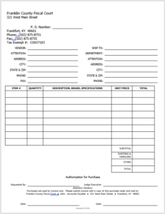 Purchase Order Template MS Word 06