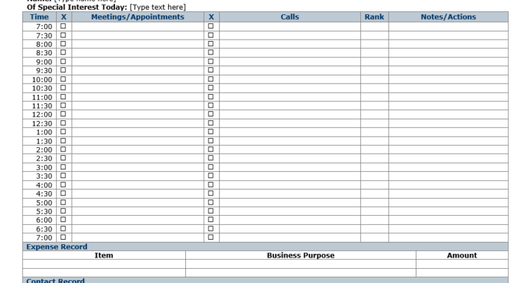 daily to do list template 12 blue layouts