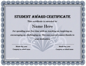 Student Award Template 18