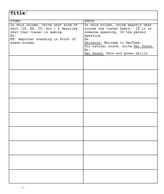 Screenplay Template 05