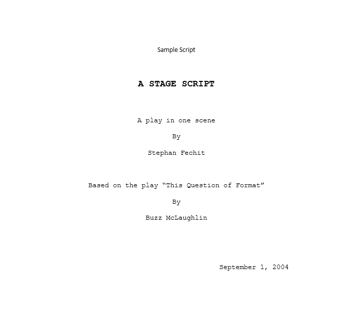 Screenplay Template 08