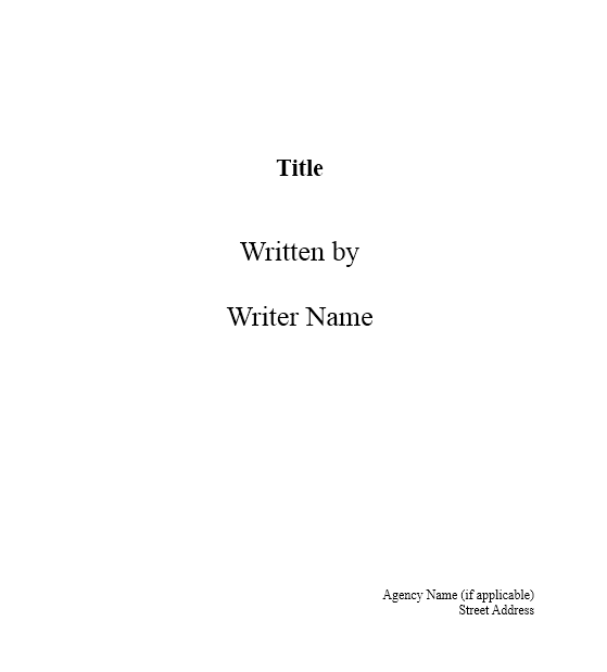 Screenplay Template 12