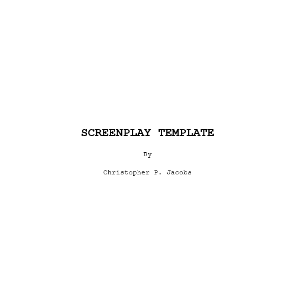 Screenplay Template 18
