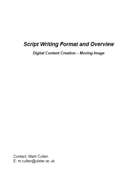 Screenplay Template 20