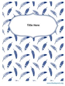 Free Editable Binder Cover Templates - Blue Layouts