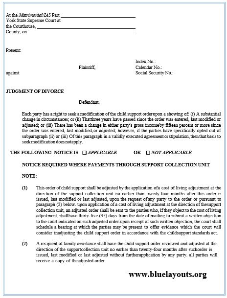 Divorce Papers Template 01