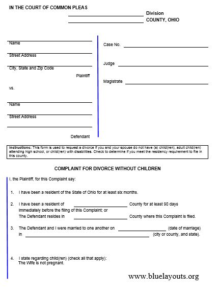 Divorce Papers Template 09