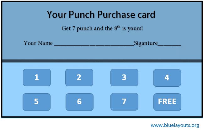 Punch Card Template 03