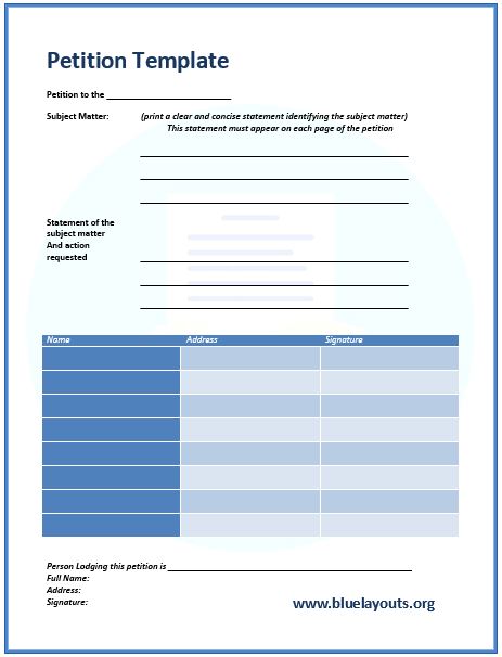 Petition template 03