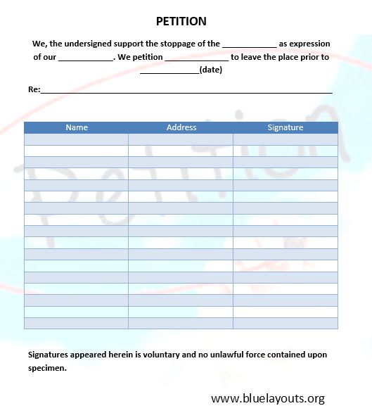 Petition template 09