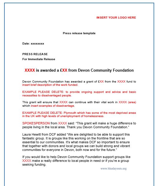 press release template 08