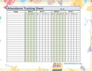 Attendance Sheet Template 06