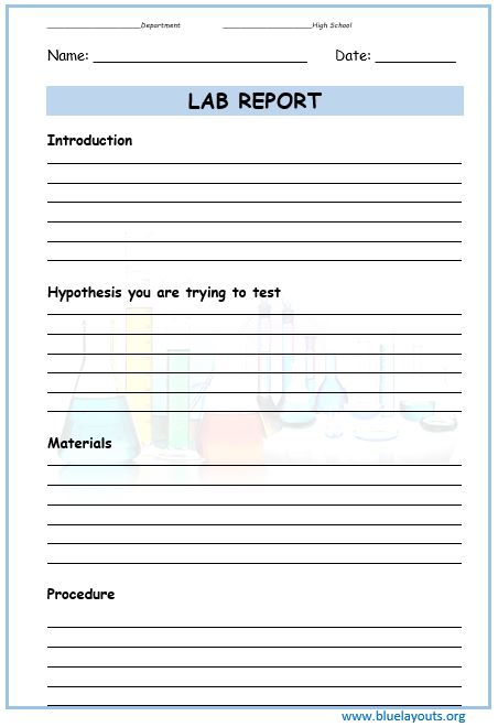 lab report template 08