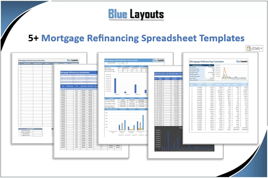 Mortgage Refinancing Spreadsheet Templates