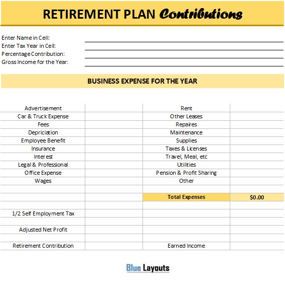 Get this Retirement Plan Contributions Analysis Template