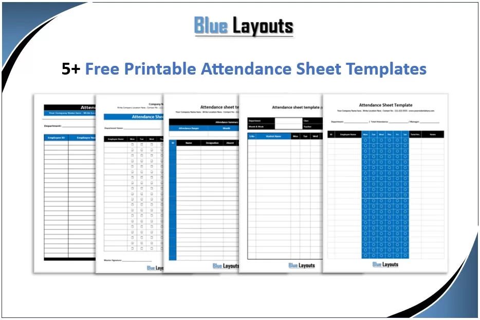 Free Printable Attendance Sheet Templates