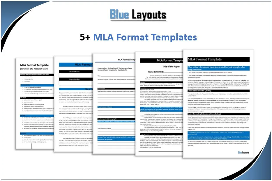 MLA Format Templates