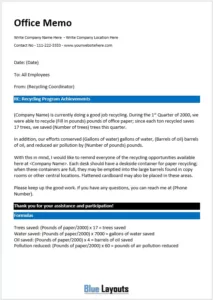 Office Memo Template 04 - Blue Layouts