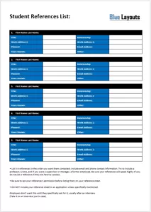 Reference List Template 02 - Blue Layouts
