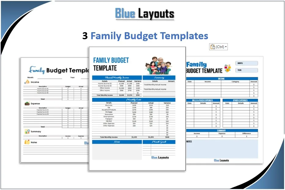 Family Budget Templates