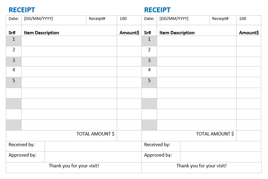 Cash Receipt – 05