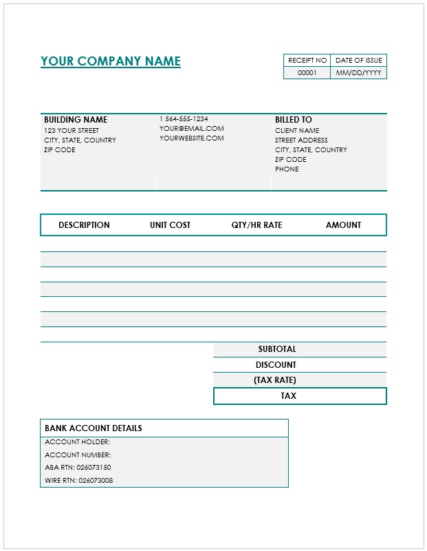 Payment Receipt Layout 03