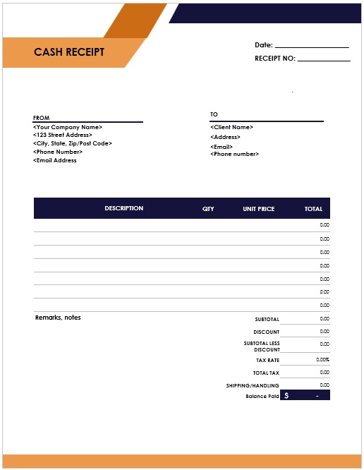 Payment Receipt Layout 05