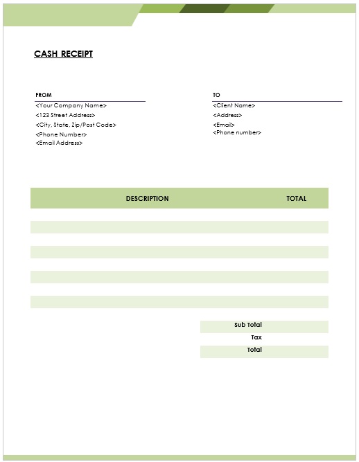 Payment Receipt Layout 06
