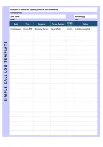 simple-call-log-word-template